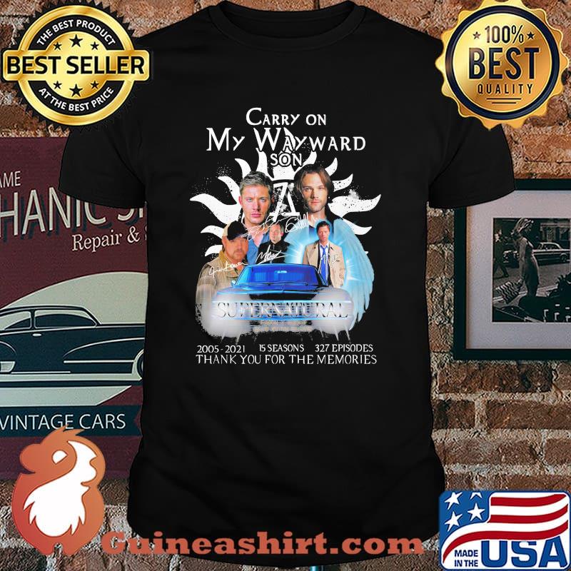 Carry On My Wayward Son Thank You For The Memories Signature Shirt