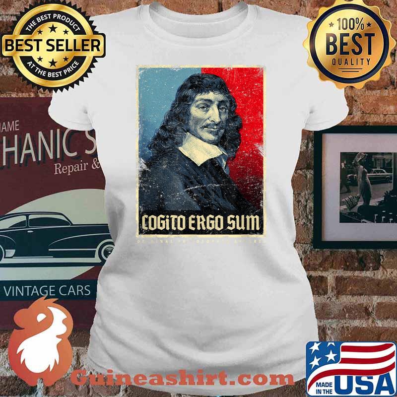 Cogito Ergo Sum René Descartes Principles Philosophy Vintage Shirt Ladies tee