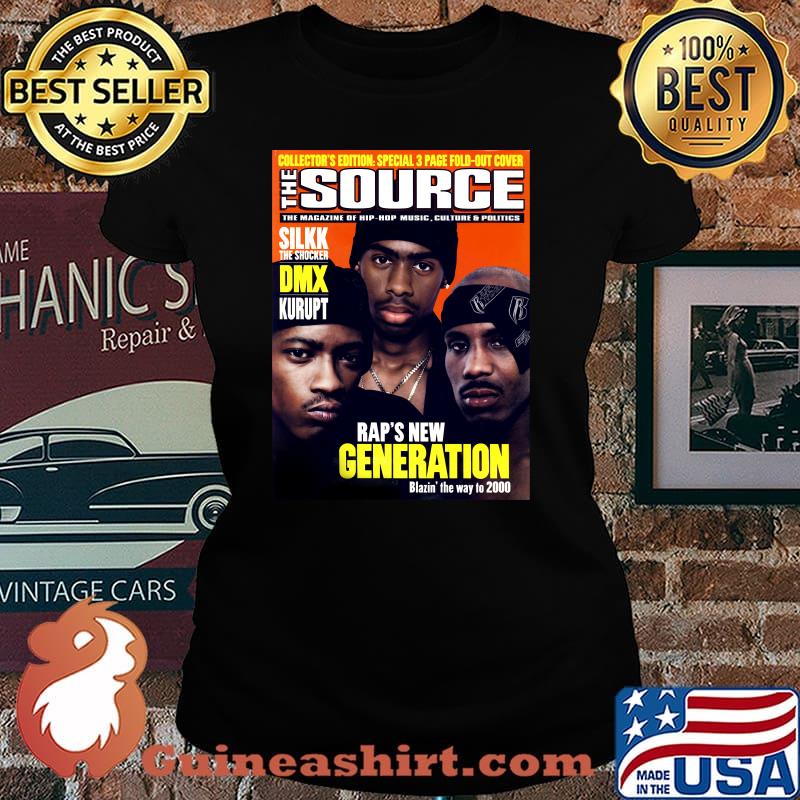 Collector Edition Special 3 Page Fold Out Cover The Source Silk The Shocker DMX Kurupt Rap’s New Generation Blazin The Way To To 2000 Shirt Laides tee