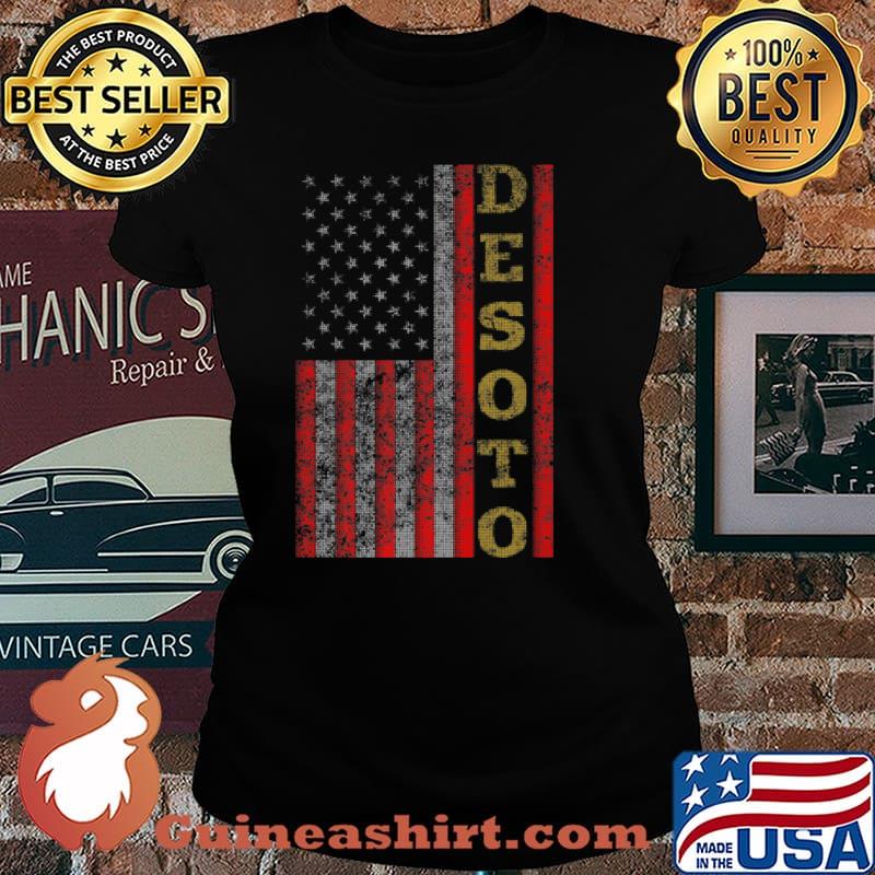 Cool Patriotic Desoto USA US Flag Shirt Laides tee