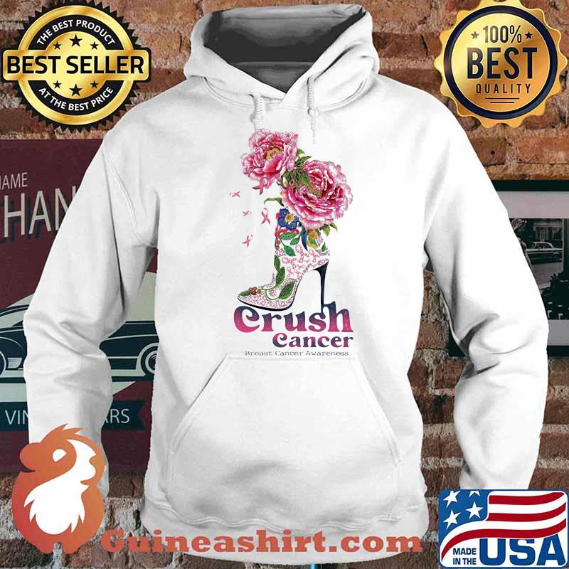 Crush Cancer Breast Cancer Awareness Shoes Flower Shirt Hoodie