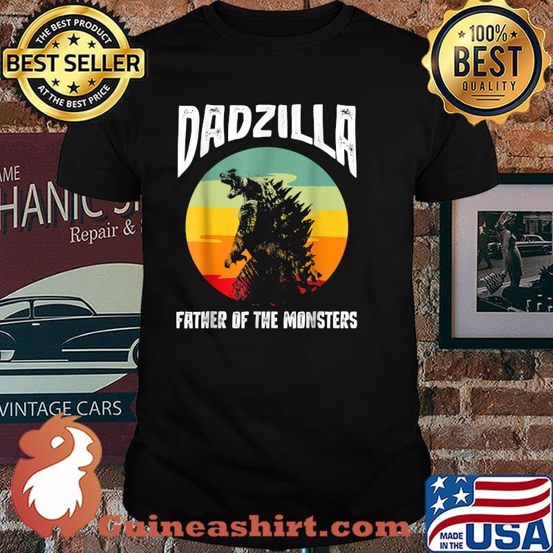 Dadzilla Father Of The Monsters Vintage Sunset Shirt