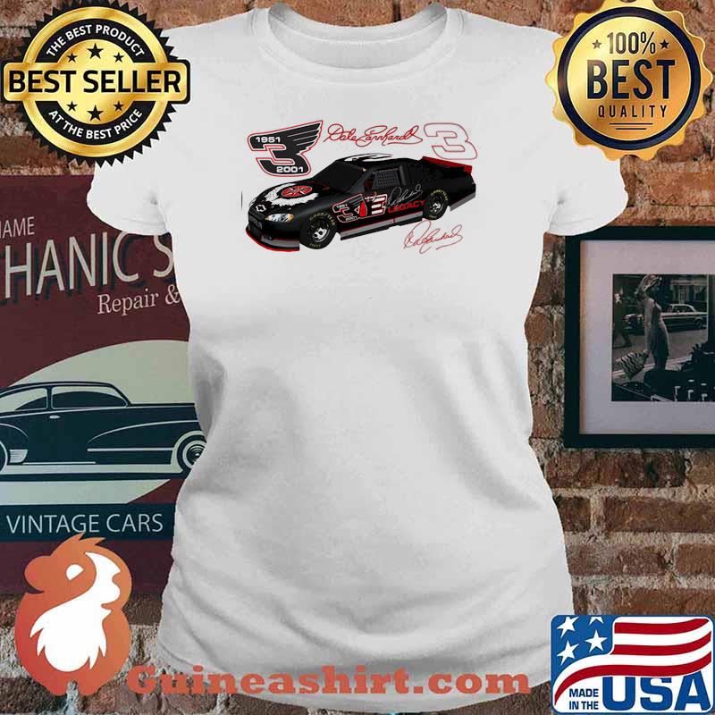 Dale Earnhardt Signature Nascar 1951 2001 Shirt Ladies tee