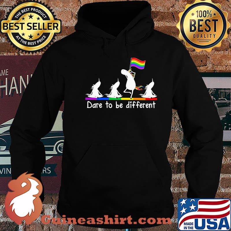 Dare To Be Different LGBT Unicorn Shirt Hoodie