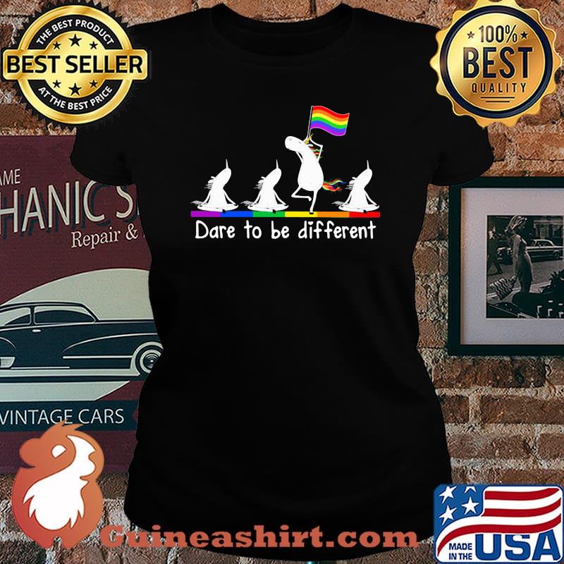 Dare To Be Different LGBT Unicorn Shirt Laides tee