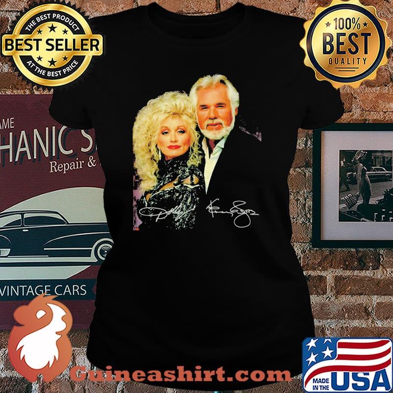 Dolly Parton And Kenny Rogers Signature Shirt Laides tee