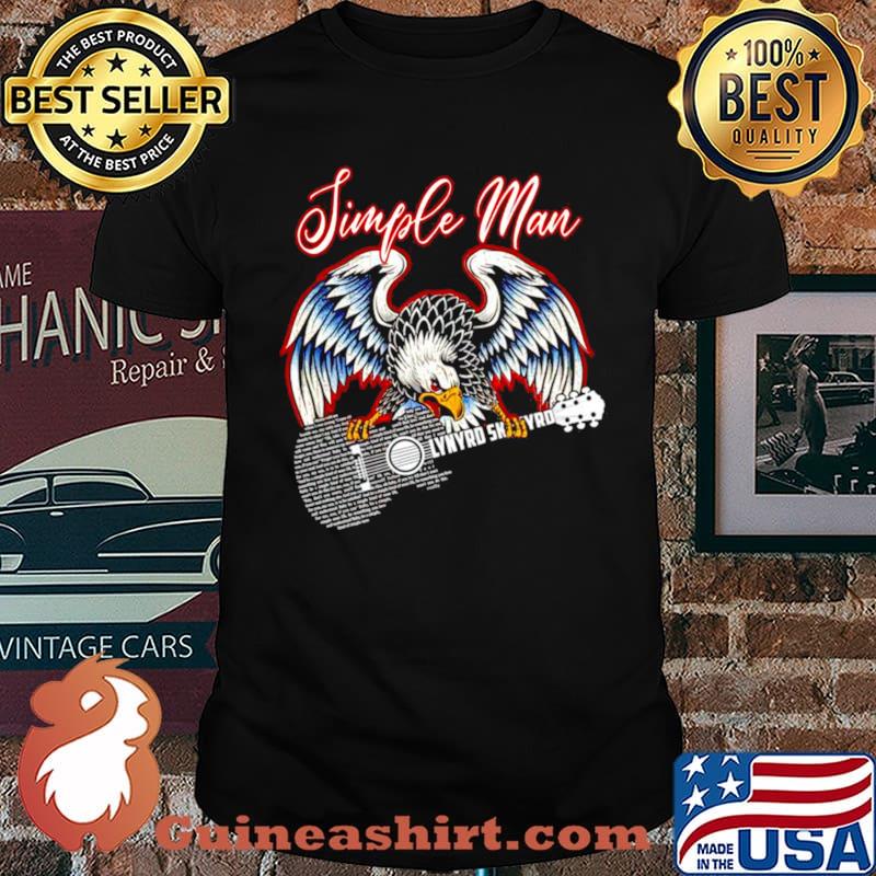 Eagle Lynyrd Skynyrd simple man guitar shirt