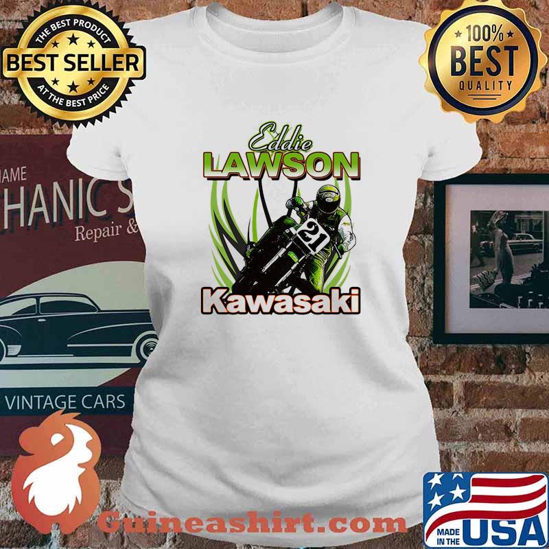 Eddie Lawson Kawasaki King Of The Mountain World Champion Motorcycle Shirt Ladies tee
