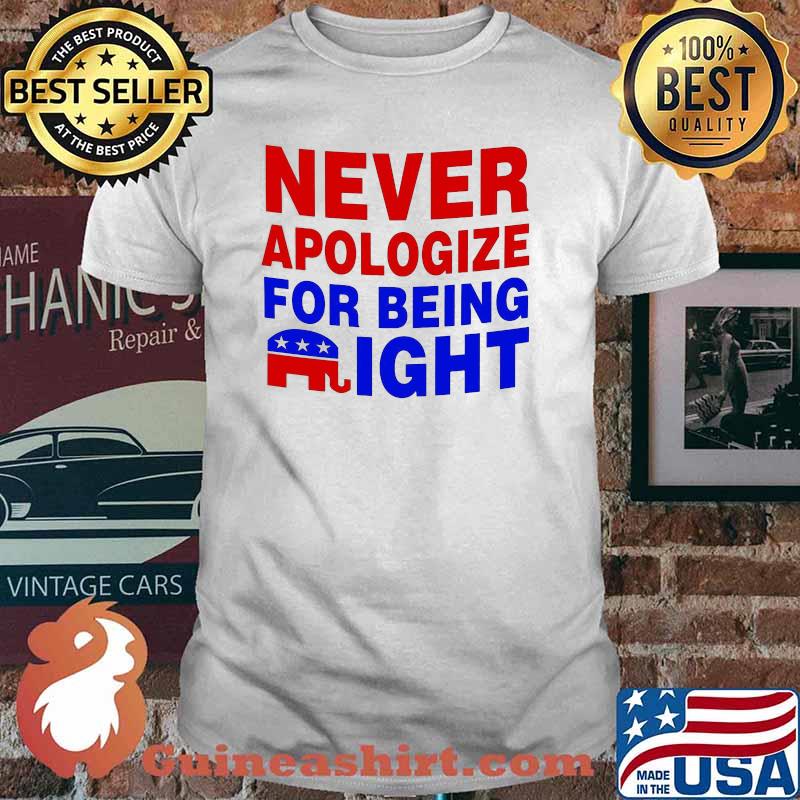 Elephant Never Apologize for Being Right Shirt
