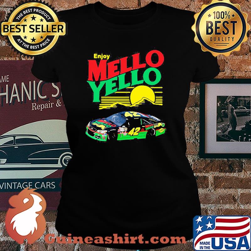 Enjoy Mello Yello Sunset Nascar Kyle Larson Shirt Laides tee