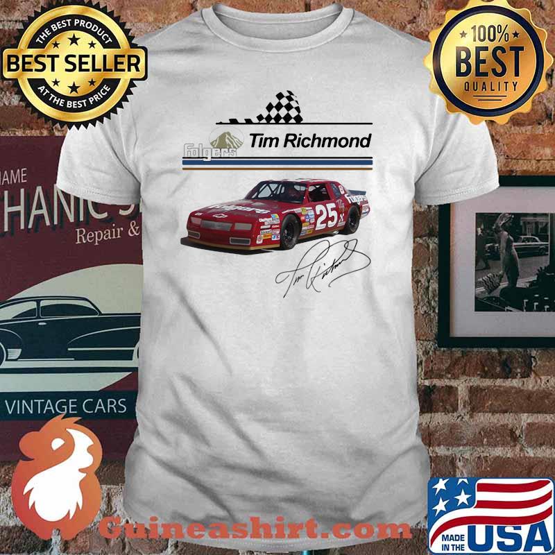 Folgers Tim Richmond Nascar Signature Shirt