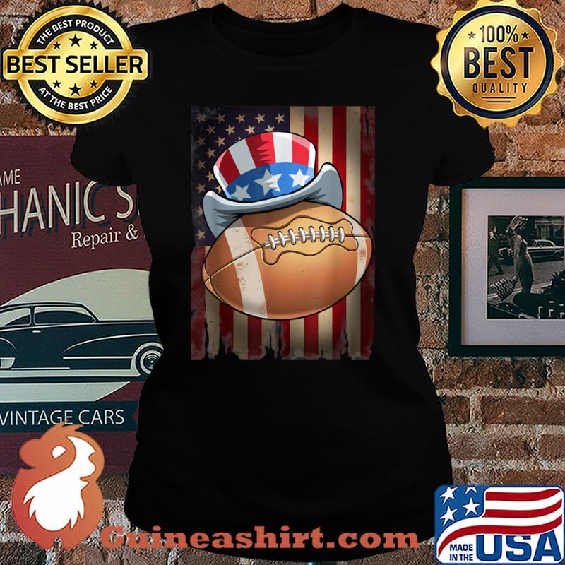 Football 4th of July Funny Men Women Gift Shirt Laides tee