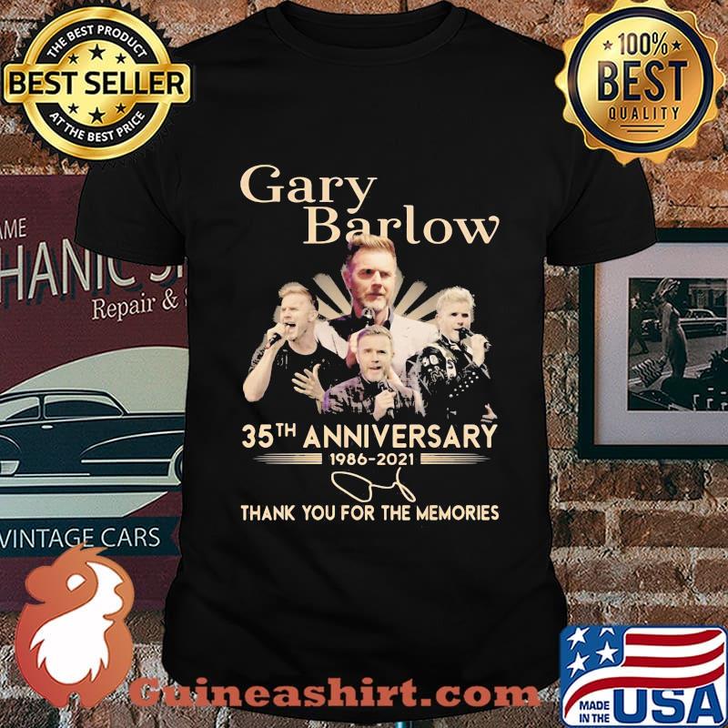 Gary Barlow 35th Anniversary 1986 2021 Thank You For The Memories Signature Shirt