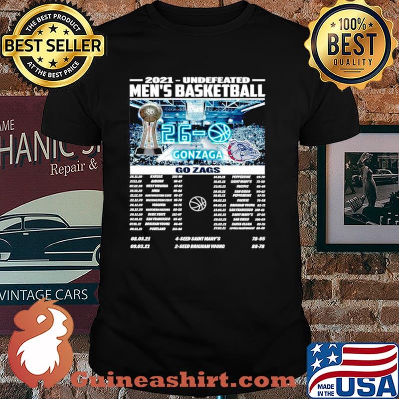 Gonzaga Bulldogs Champions 2021 Undefeated Men’s Basketball Regular Season shirt