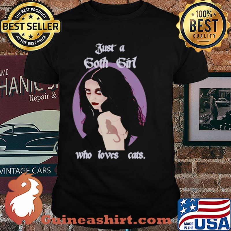 Goth girl loves cats, Gothic, Cat Goth, Goth girl shirt