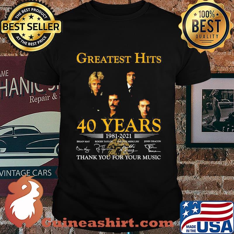 Greatest Hits 40 Years 1981 2021 Thank You For The Memories Signature Shirt
