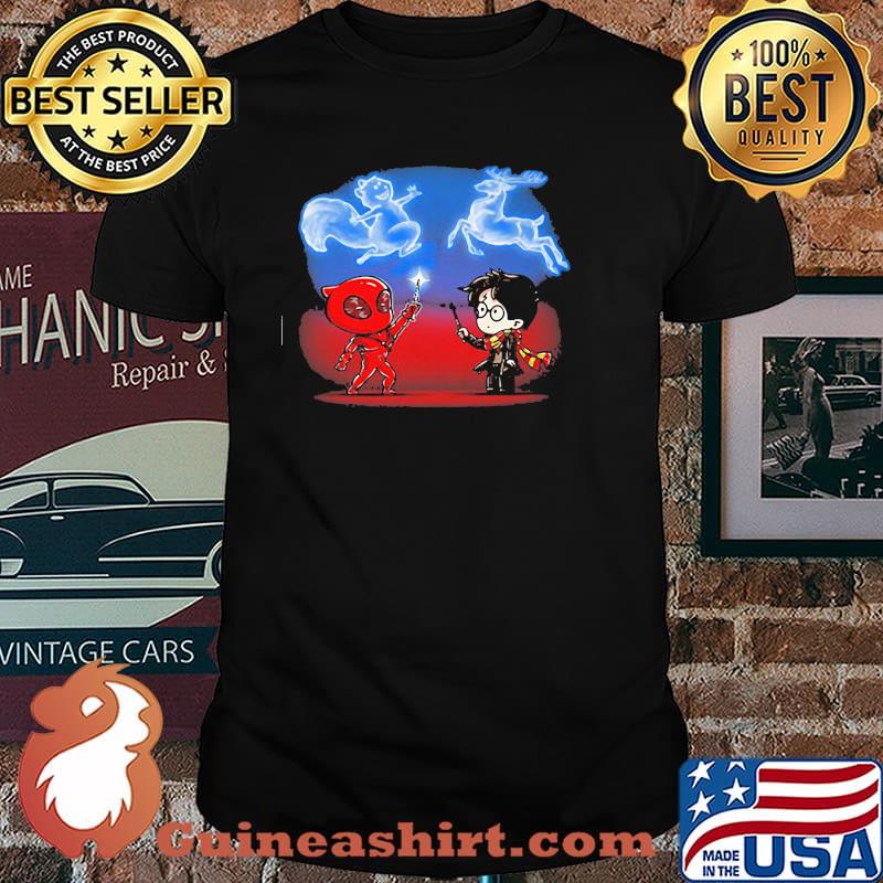 Harry Potter And Deadpool Reindeer Shirt