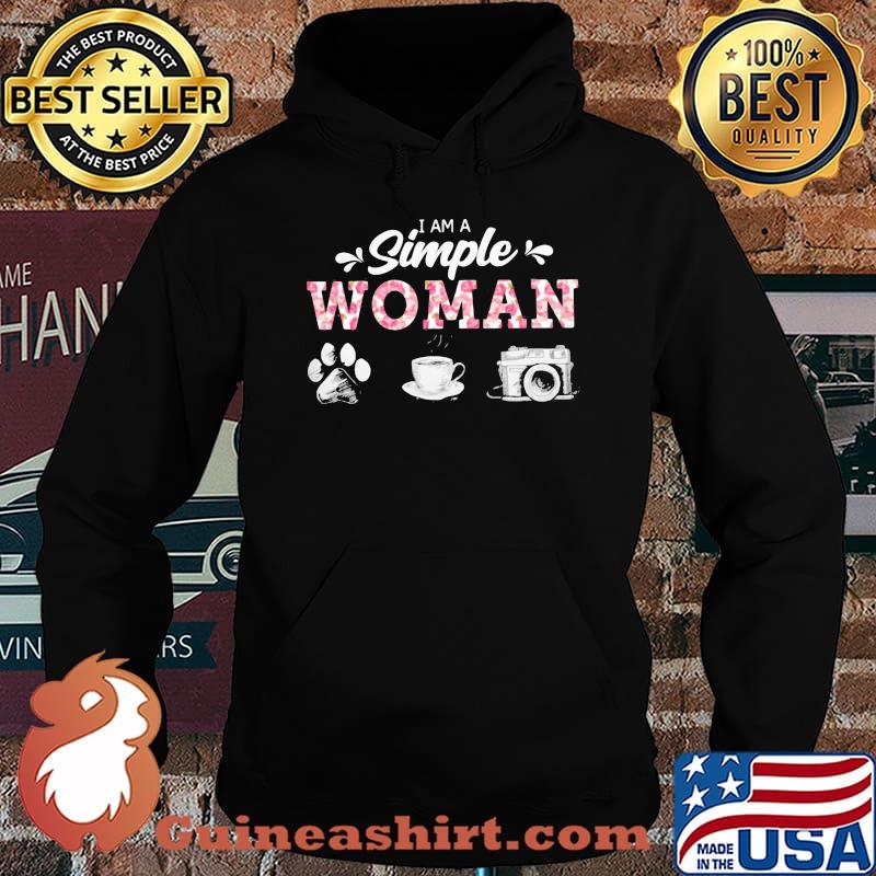 I Am A Simple Women dog coffee camera Hoodie