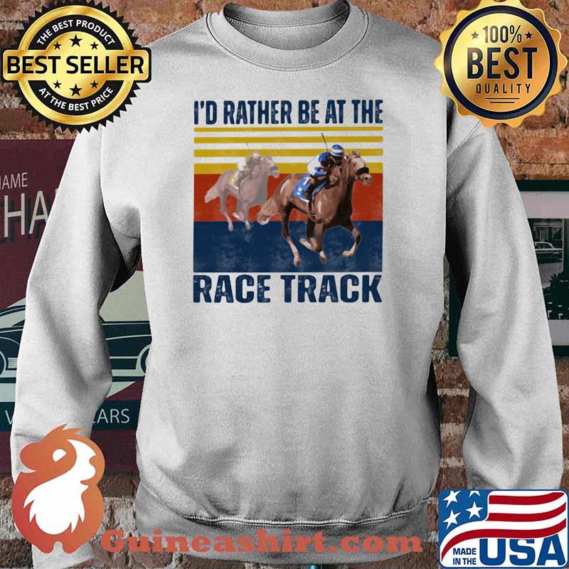 I'd Rather Be At The Race Track Horse Vintage Sweater