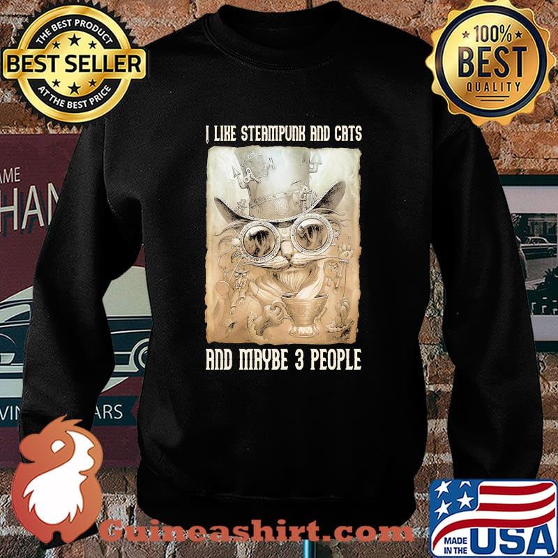 I like steampunk and cats and maybe 3 people Sweater