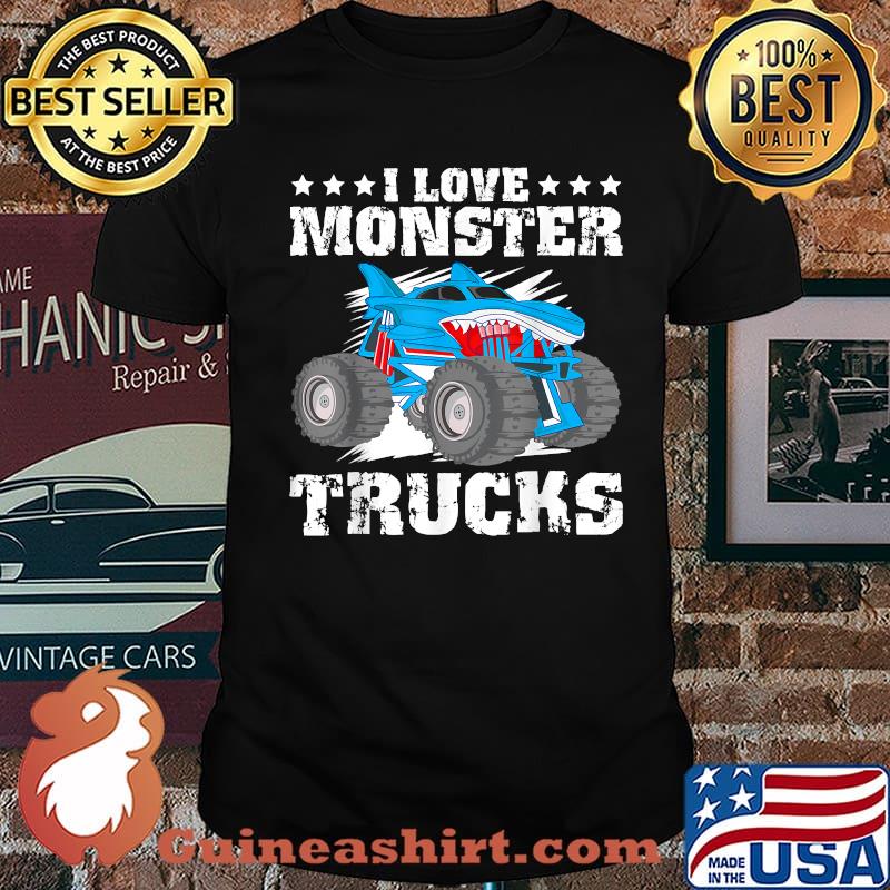 I Love Monster Trucks Stars Shirt