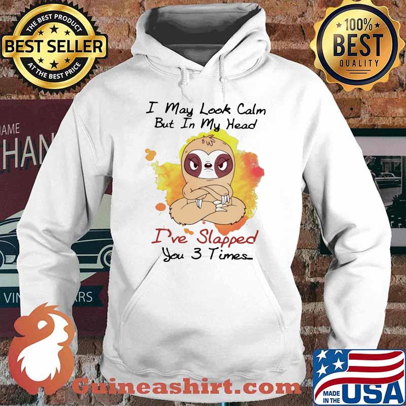I May Look Calm But In My Head I've Slapped You 3 Times Sloth Shirt Hoodie