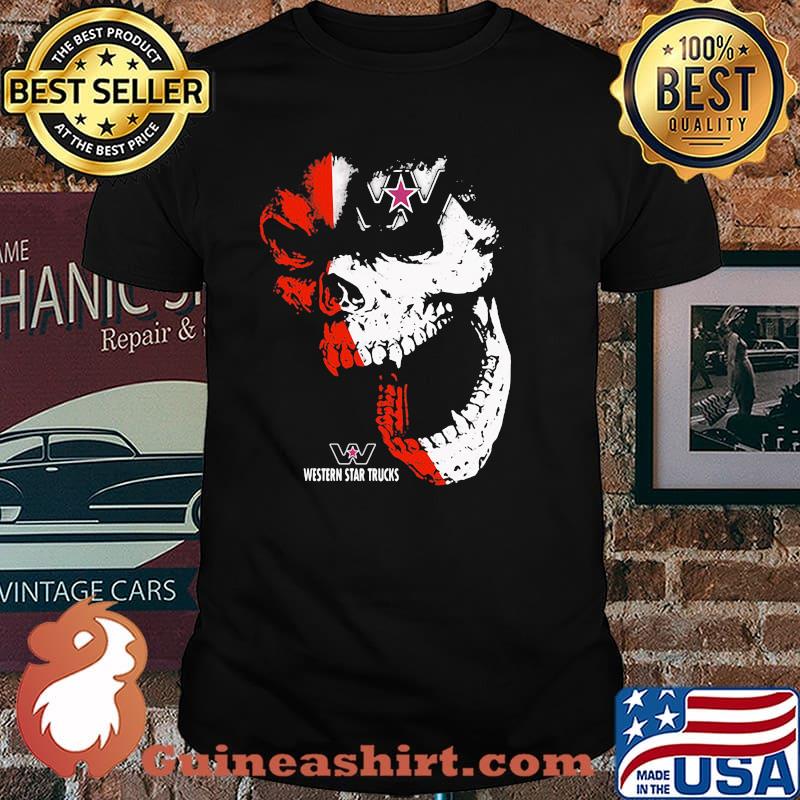 Skull With Western Star Trucks Logo Shirt