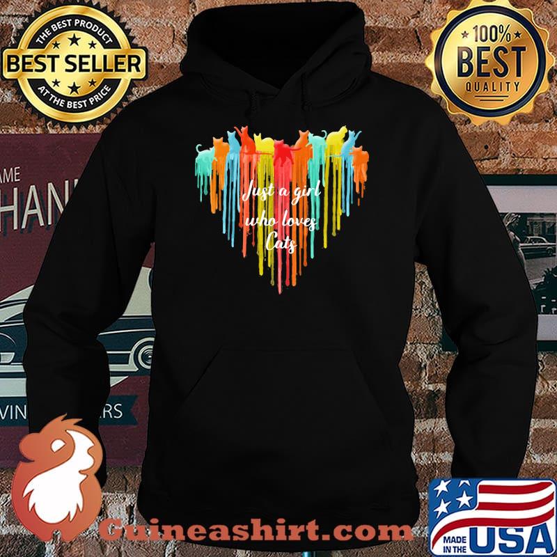Just A Girl Who Loves Cats Watercolor Shirt Hoodie