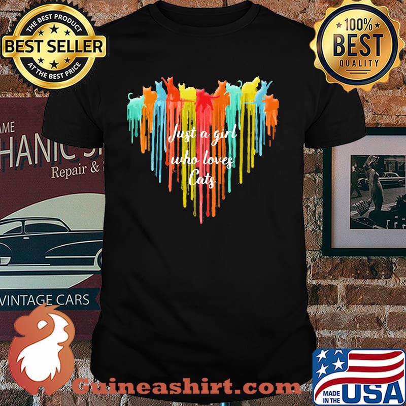 Just A Girl Who Loves Cats Watercolor Shirt