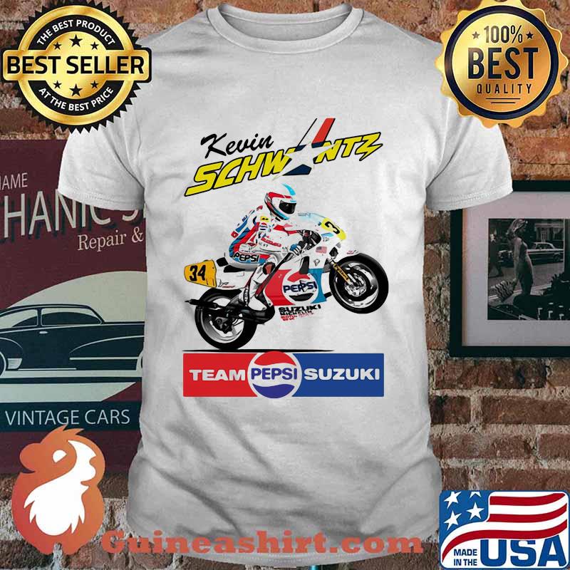 Kevin Schwantz Team Pepsi Suzuki World Champion Motorcycle Shirt