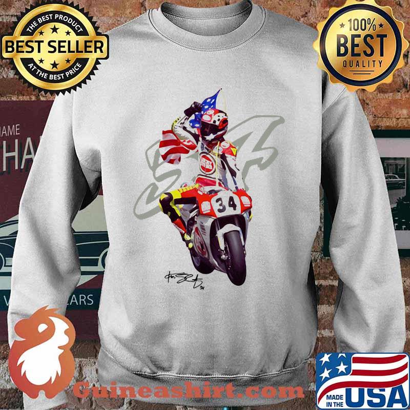 Kevin Schwantz The Wheelie King Of The Mountain Signature Shirt Sweater