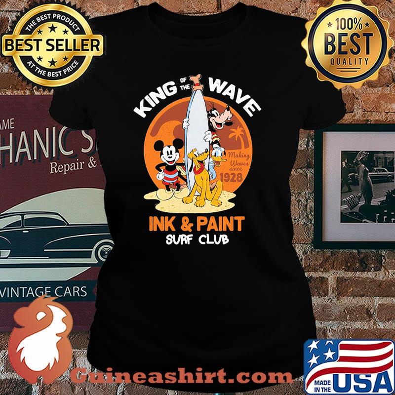 King Of The Wave Inks And Paint Surf Club Disney Shirt Laides tee