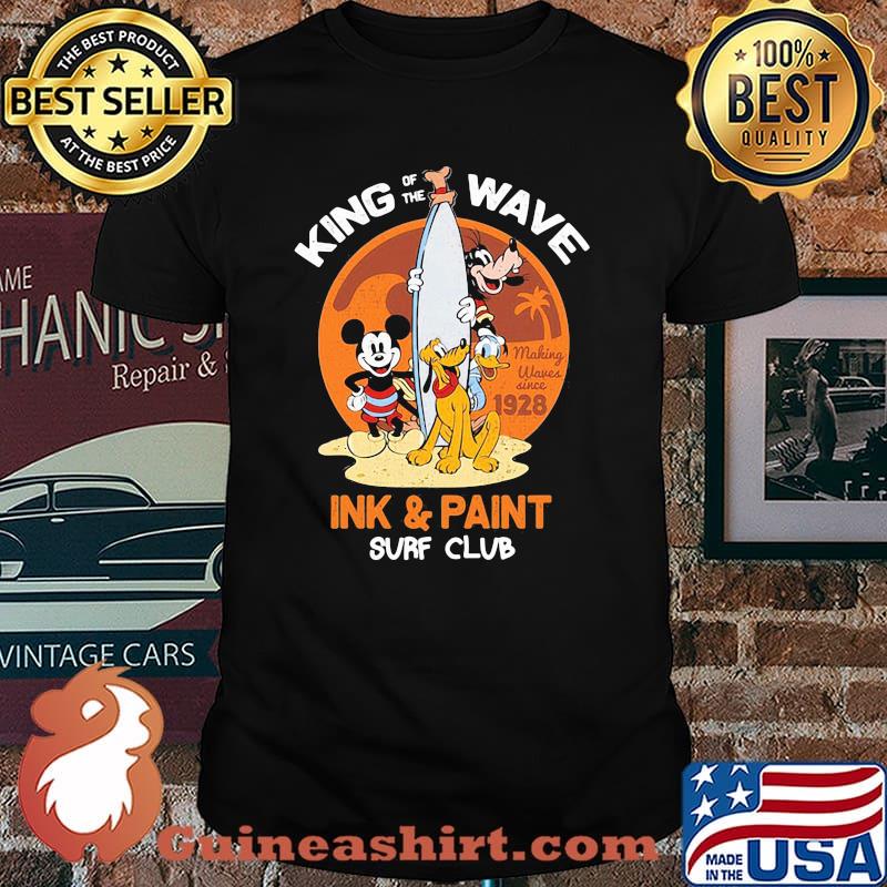 King Of The Wave Inks And Paint Surf Club Disney Shirt