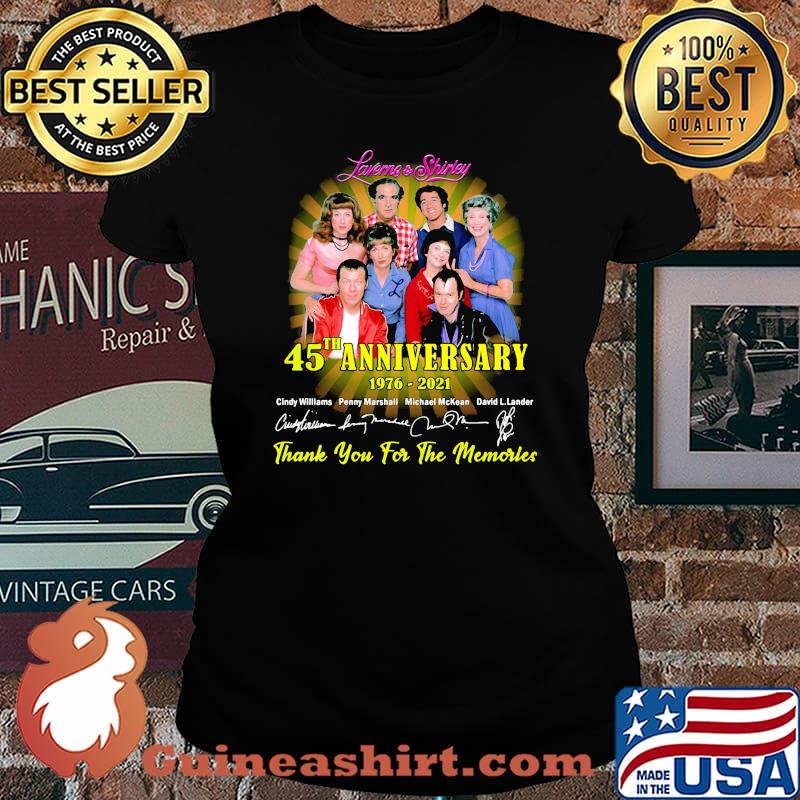 Laverme And Shirley 45th Anniversary 1976 2021 Thank You For The Memories Signature Shirt Laides tee