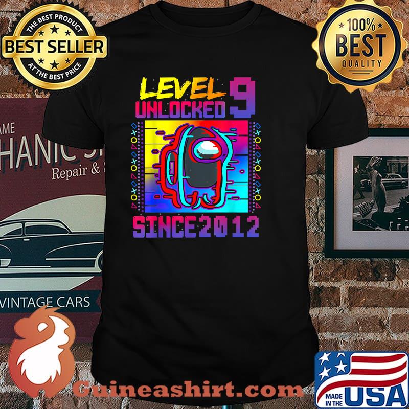Level 9 Unlocked Among With Us 9th Birthday Since 2012 Shirt