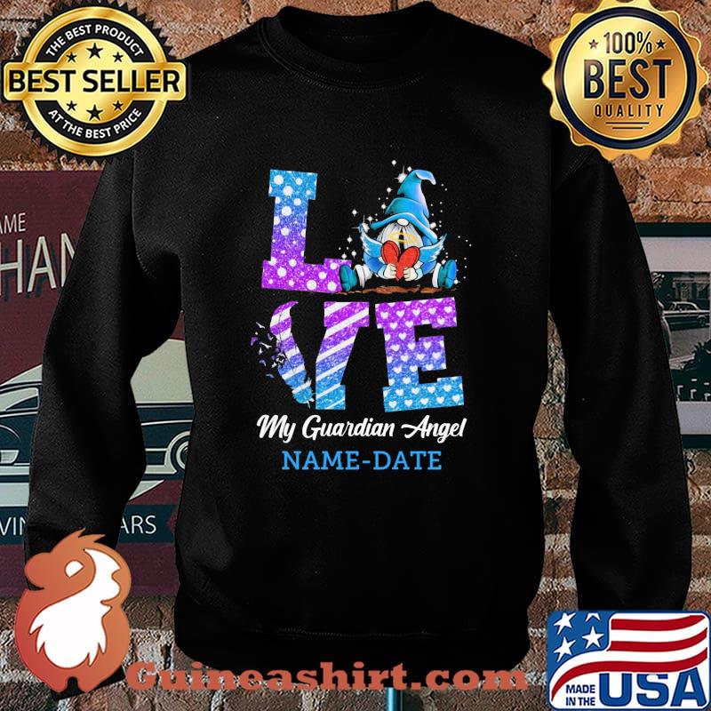 Love My Guardian Angel Name Date Gnomw Shirt Sweater