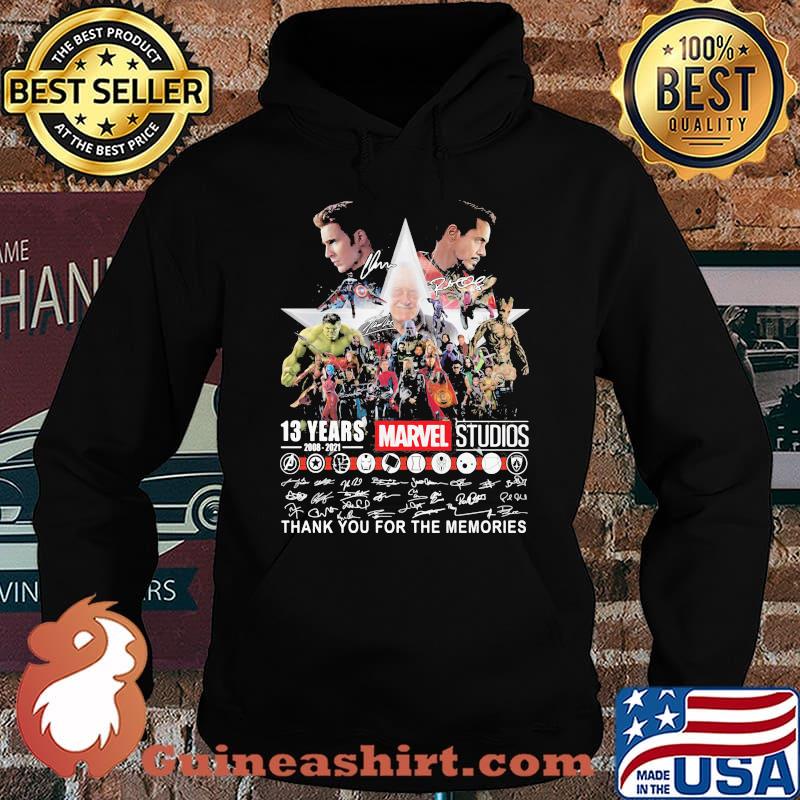 Marvel Studios 13 Years 2008 2021 Thank You For The Memories Signature Shirt Hoodie