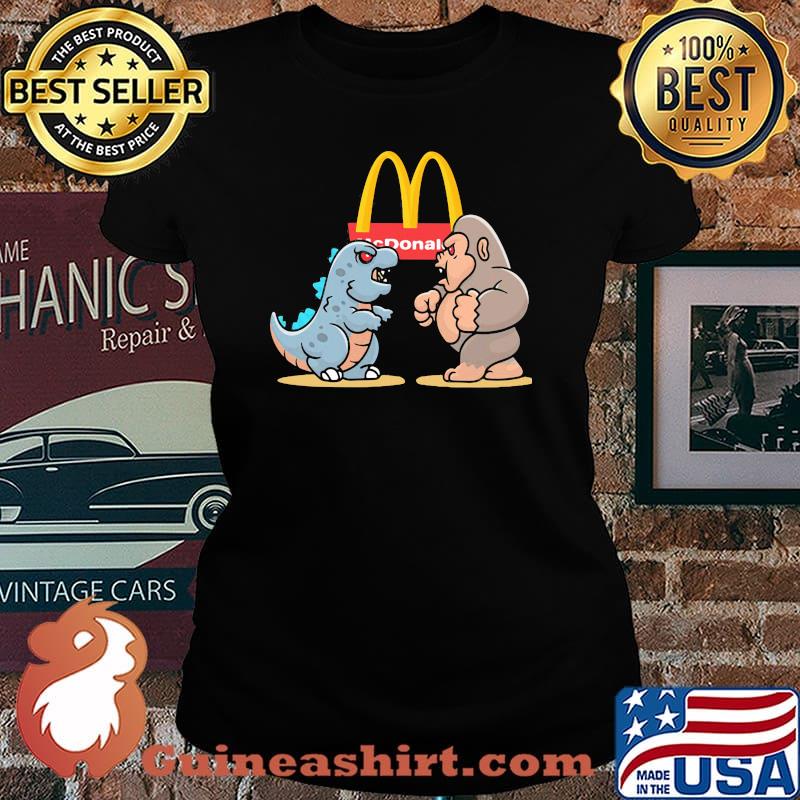 Mcdonalds Baby Kong And Baby Godzilla Shirt Laides tee