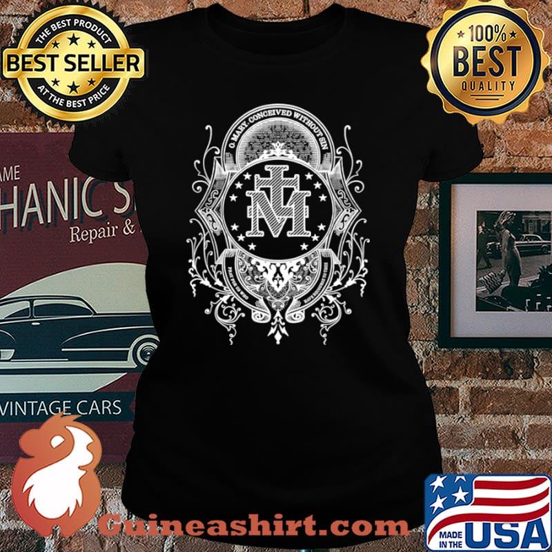 Miraculous medal our lady of grace blessed mary catholic w Laides tee