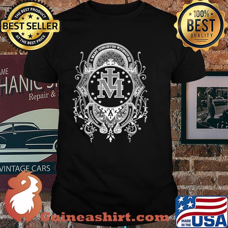 Miraculous medal our lady of grace blessed mary catholic w shirt