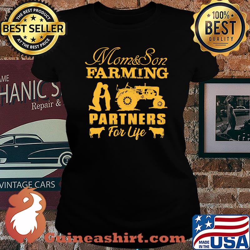 Mom and Son Farming Partners For Life Shirt Laides tee