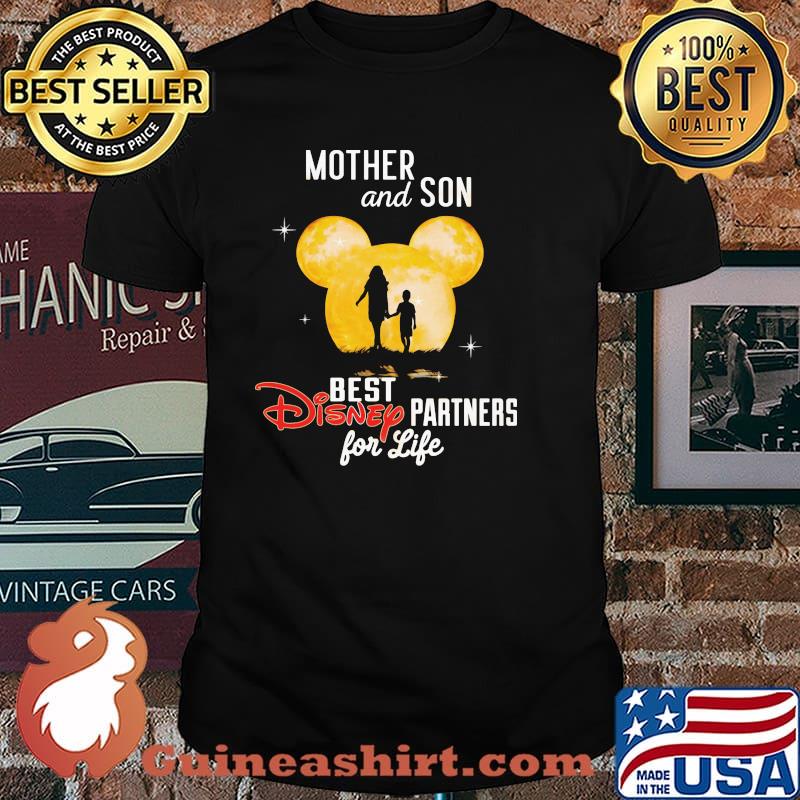 Mother And Son Best Disney Partners For Life Moon Mickey Disney Shirt