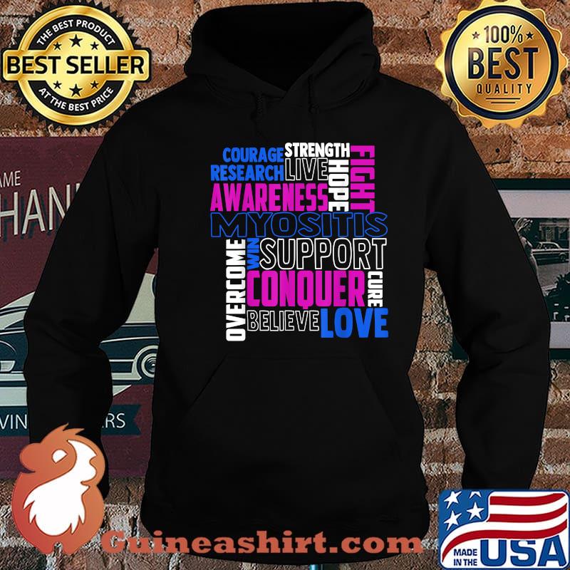 Myositis Awareness Dermatomyositis Related Blue Ribbon Shirt Hoodie