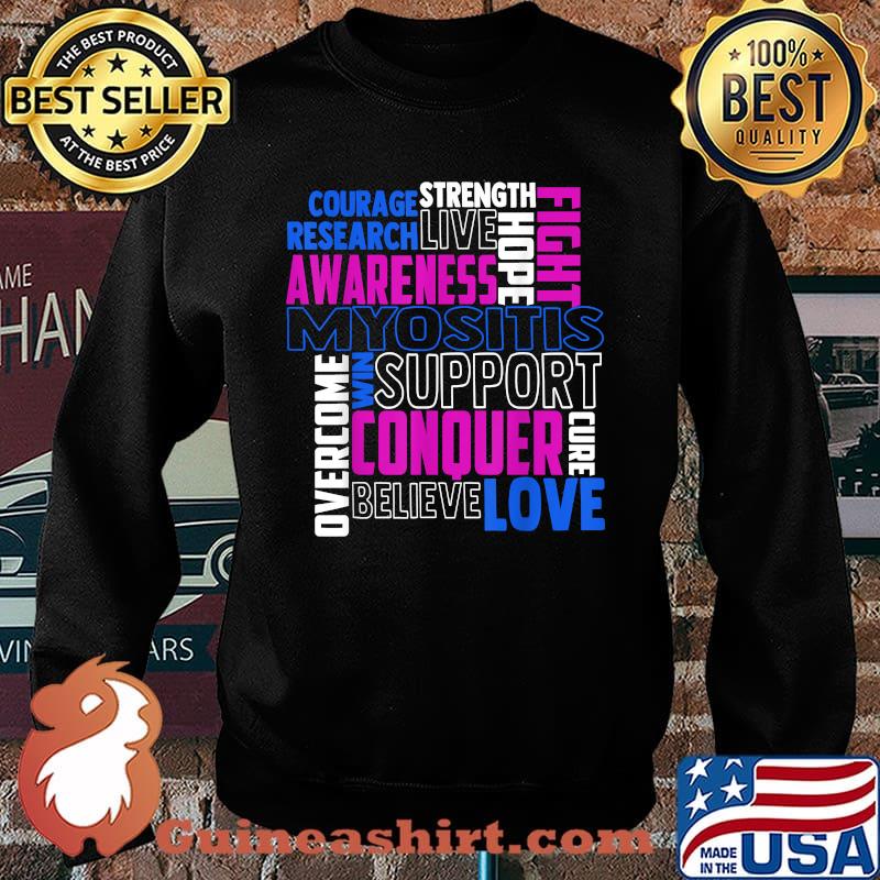 Myositis Awareness Dermatomyositis Related Blue Ribbon Shirt Sweater
