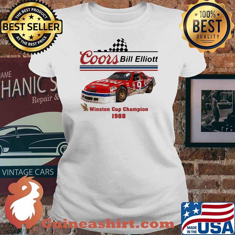 Nascar Coor Bill Elliott Winston Cup Champion 1988 Shirt Ladies tee