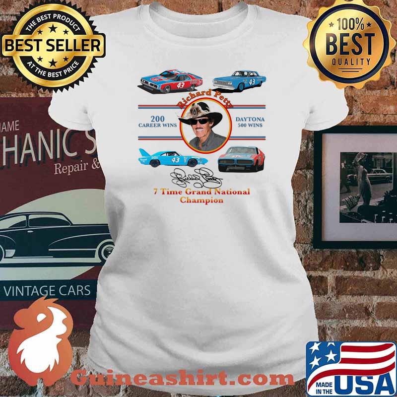 Nascar Richard Petty Time Grand National Champion Signature Shirt Ladies tee
