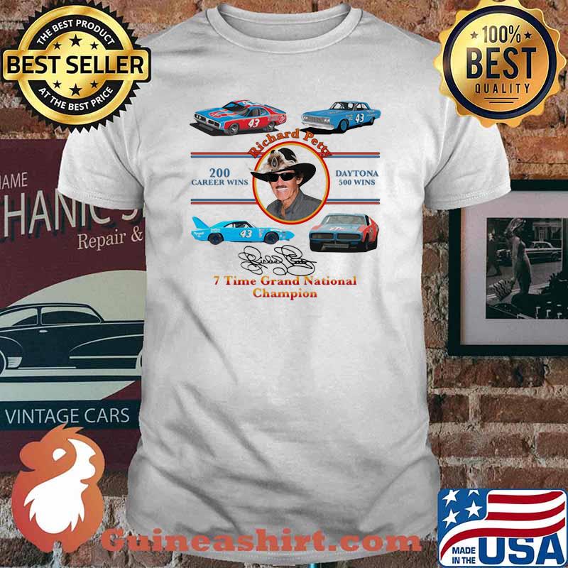Nascar Richard Petty Time Grand National Champion Signature Shirt
