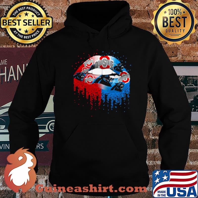 NFL carolina panthers new and Ohio state buckeyes Lips logo Hoodie