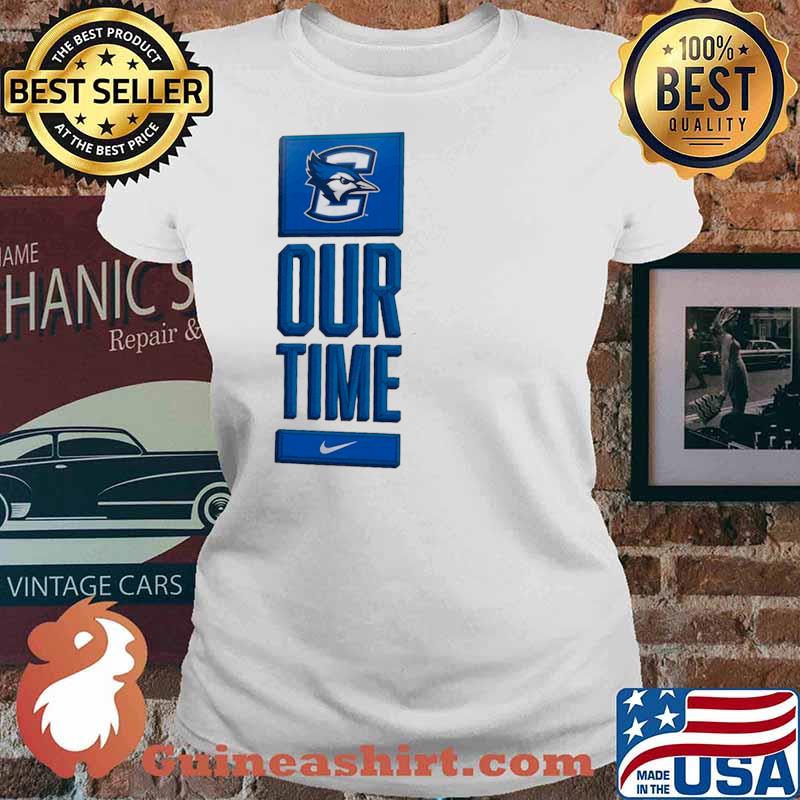 Nike Creighton Bluejays Basketball Our Time Bench Legend Ladies tee