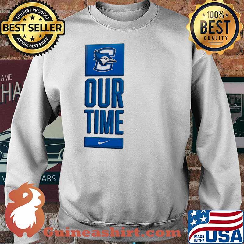 Nike Creighton Bluejays Basketball Our Time Bench Legend Sweater